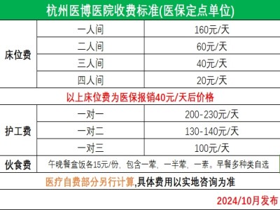 杭州醫(yī)博醫(yī)院收費標準